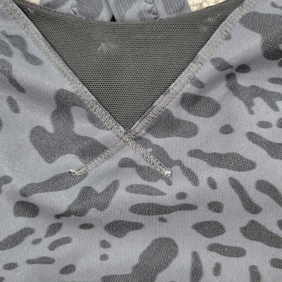 Lululemon In A Flash Bra II Womens 2 Deep Coal Animal Swirl Cheetah Crossback - Picture 9 of 12